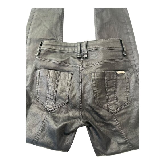 Size 24W Burberry Pilton Skinny Ankle Stretchy Jeans Women's Burgundy Authentic - Picture 9 of 14